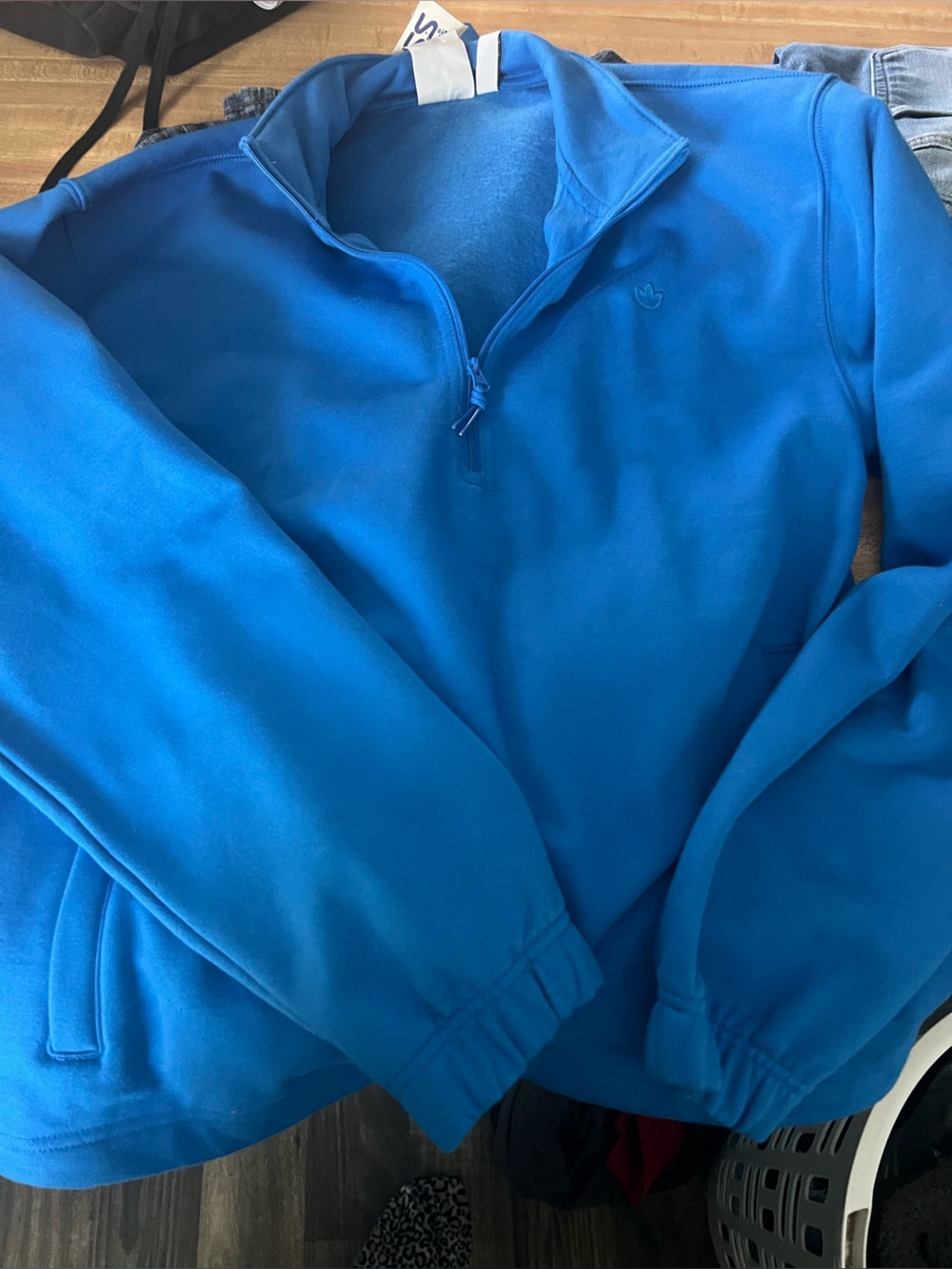 adidas Men's Bright Blue Half-Zip Sweatshirt